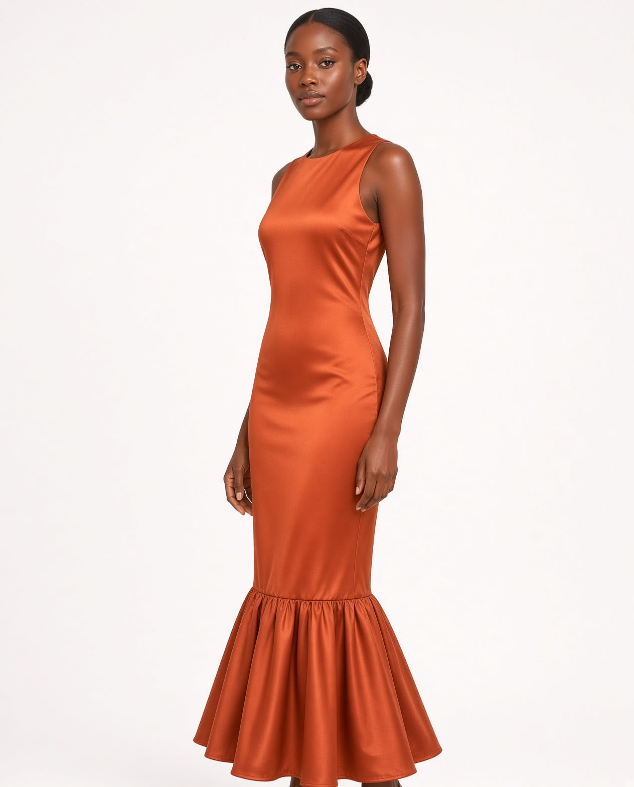 Vestido Sirena Terracota